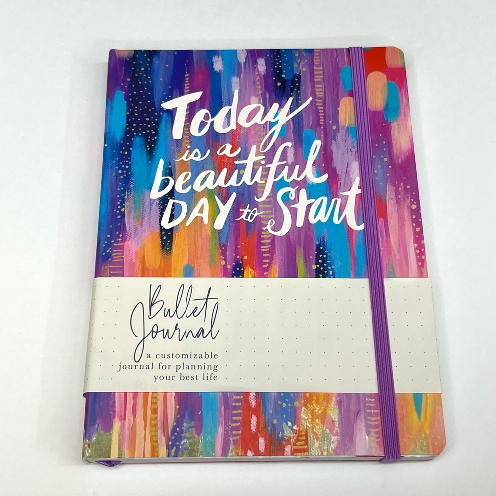 Bullet Journal Hardcover Dotted Gridded Notebook Customizable Bujo Purple